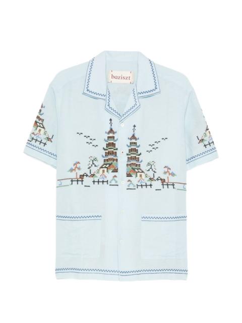 baziszt Meguru patch-pocket shirt