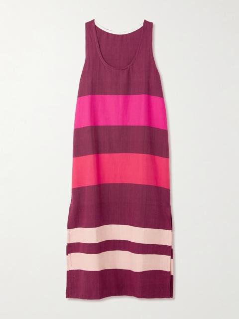 lemlem Lilian Striped Cotton Midi Dress