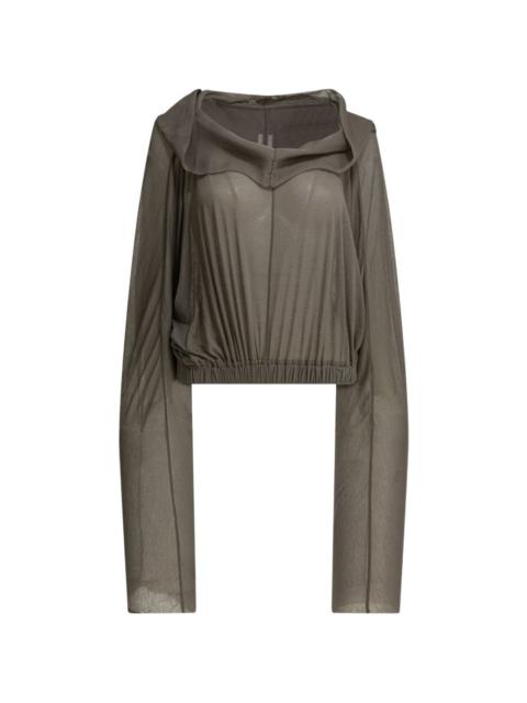 Rick Owens hooded long-sleeve top