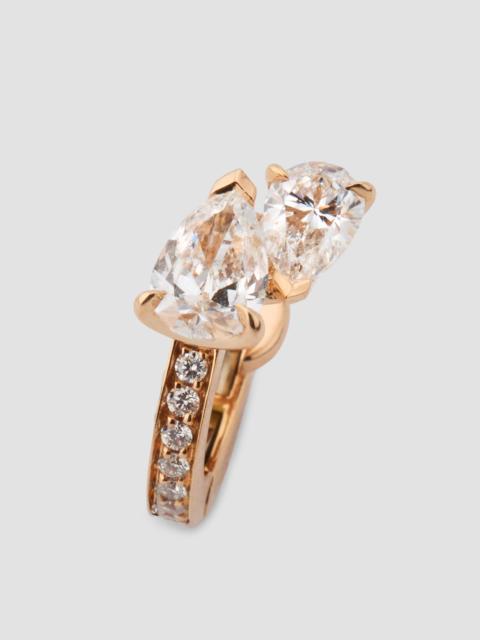 REPOSSI Women's Serti Sur Vide 0.58 TCW Diamond Right Single Earring - Pink Gold