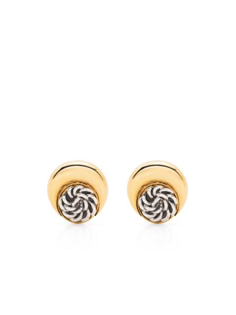 Marine Serre buttons moon earrings