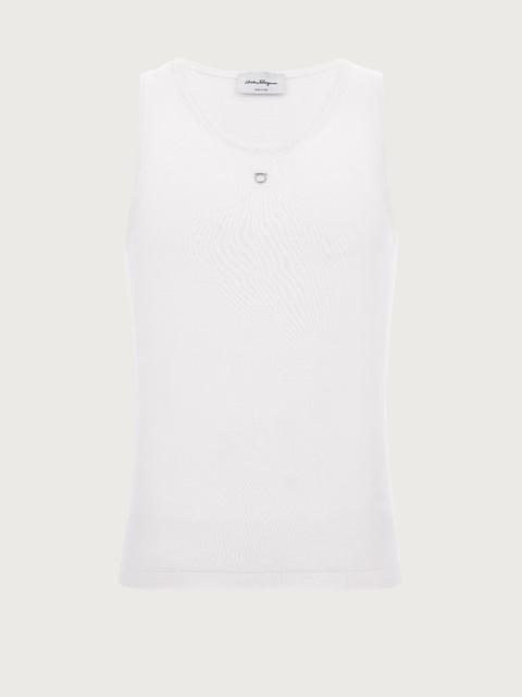 FERRAGAMO SILK AND CASHMERE TANK TOP