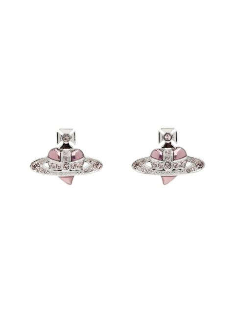 Vivienne Westwood New Diamante Heart Earrings