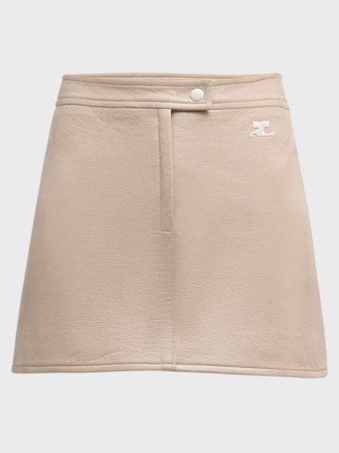 courrèges Reedition Vinyl Mini Skirt