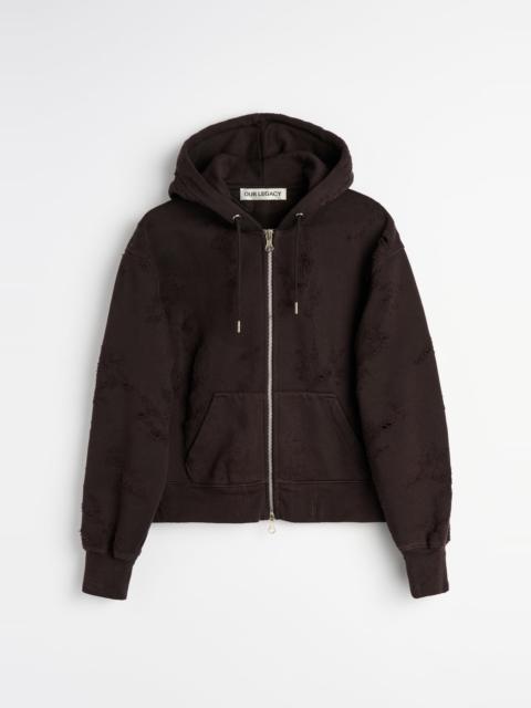 Our Legacy Mischief Hood Burnt Bouquet Star Fleece