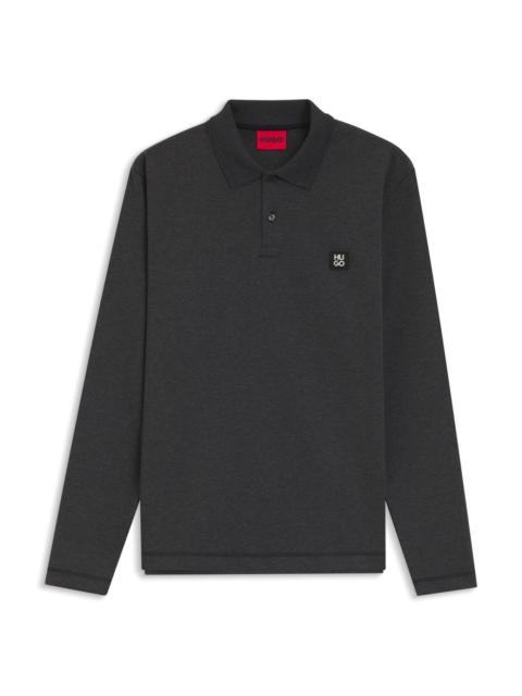 HUGO STACKED-LOGO POLO SHIRT IN A COTTON BLEND