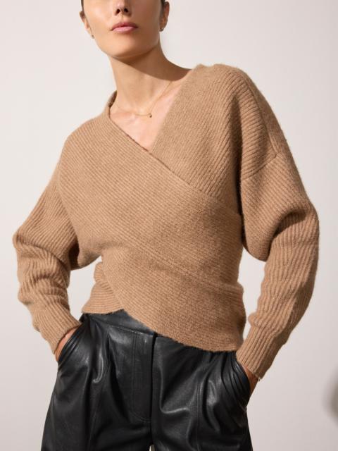 BROCHU WALKER The Hughes Wrap Front Sweater