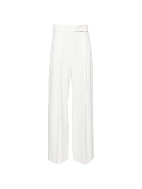 mid-rise palazzo crepe trousers