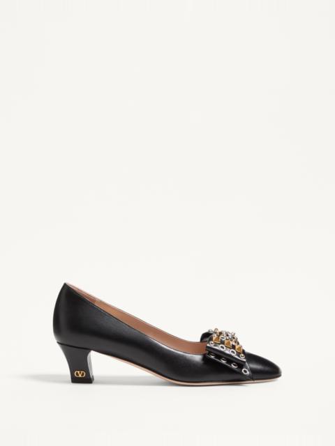 BOWOW PUMP IN KIDSKIN WITH STUDS 45MM