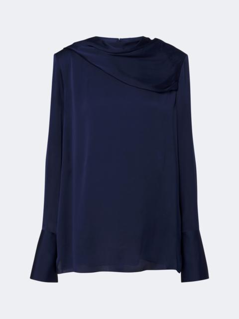 TOM FORD Silk georgette draped blouse