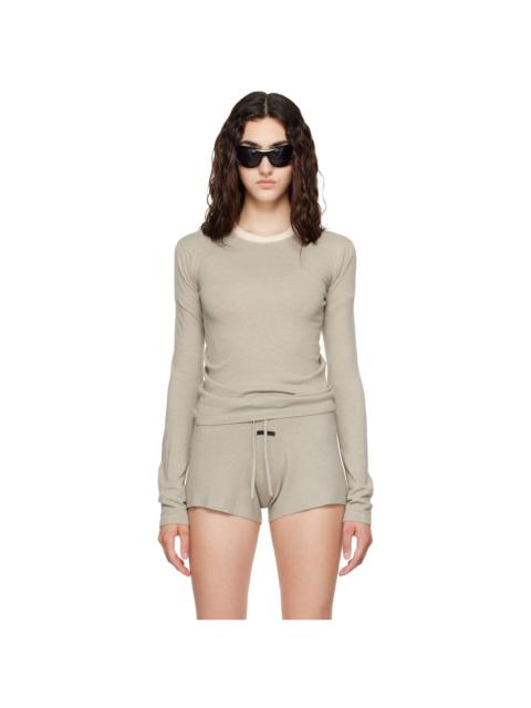 ESSENTIALS Gray Slim Longsleeve T-shirt