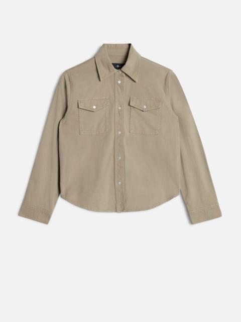 7 For All Mankind CLASSIC SHIRT in Comfort Twill Military