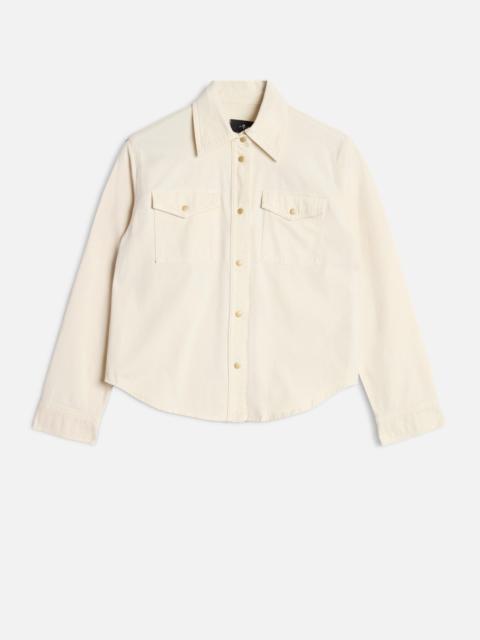 7 For All Mankind CLASSIC SHIRT in Comfort Twill Ecru