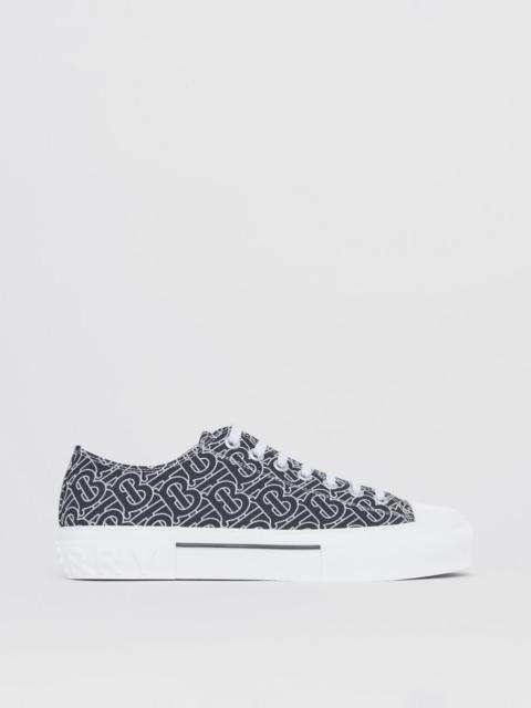 Monogram Print Cotton Sneakers