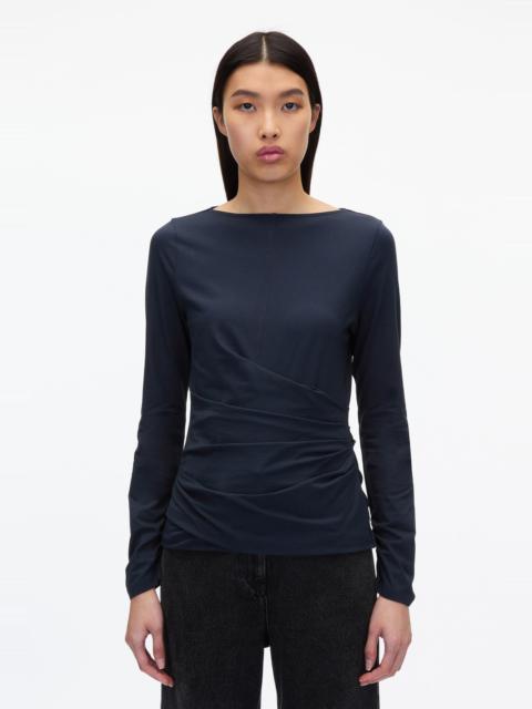 3.1 Phillip Lim Draped Boatneck Long Sleeve Tee