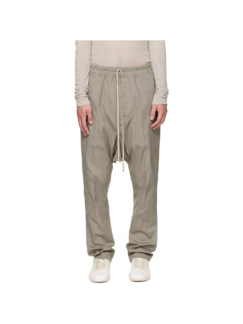 Rick Owens Gray Tower Drawstring Long Trousers