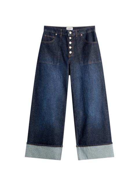 DAMSON MADDER. Damson Madder Gigi Baggy Wide Turn Jeans