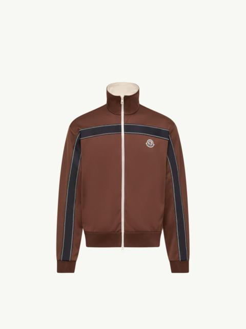Moncler Topstitched Turtleneck Zip-Up Sweatshirt