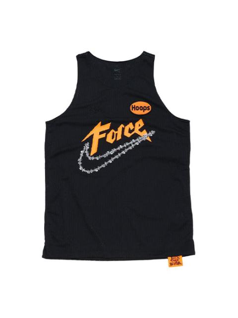 Nike Men's Nike Sports Creative Printing Running Basketball Jersey/Vest Black DH6756-352