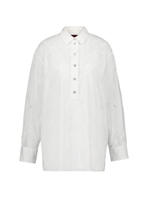 embroidered cotton shirt