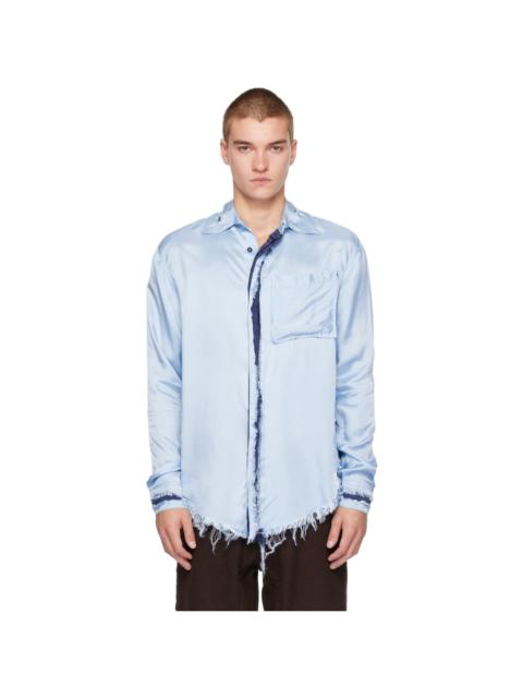 EDWARD CUMING Blue Simple Scratch Shirt