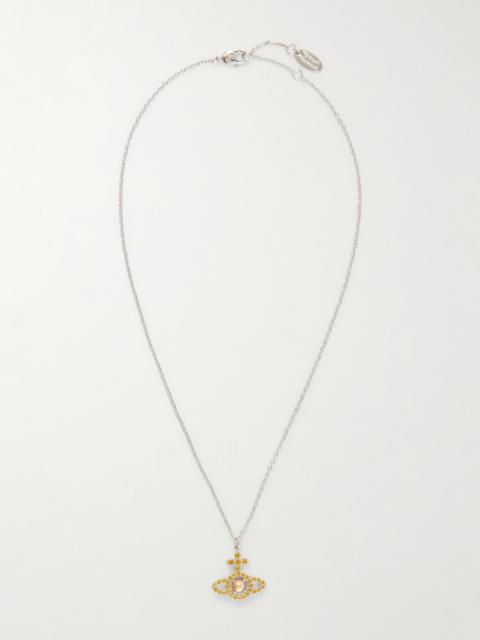 Vivienne Westwood Olympia Platinum, Crystal And Pearl Necklace
