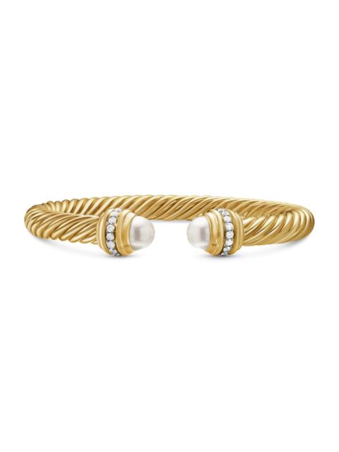 DAVID YURMAN Women's Classic Cablespira Bracelet in 18K Yellow Gold - Pearl