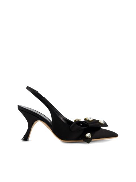 GIAMBATTISTA VALLI 75mm bow-detailing slingback pumps