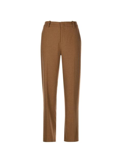 flannel straight-leg trousers