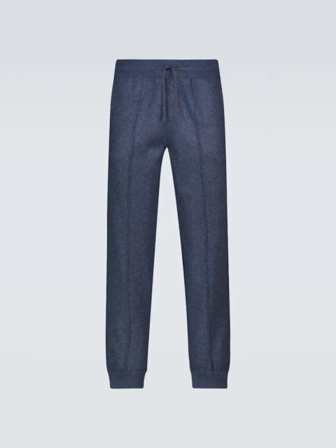 Cashmere-blend drawstring pants