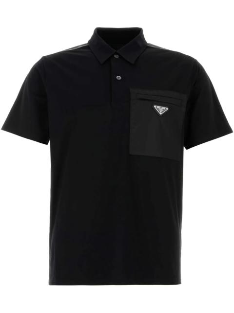 Prada Prada Enamel-triangle Polo Shirt