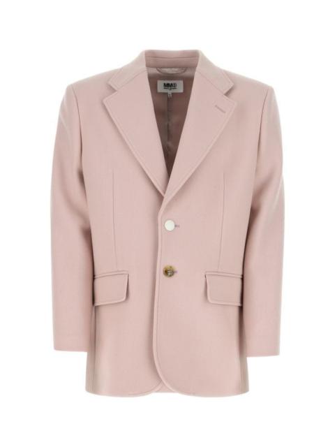 MM6 Maison Margiela Powder pink wool blend blazer