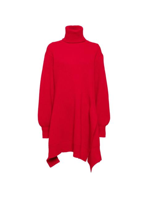 Yohji Yamamoto roll-neck asymmetric jumper