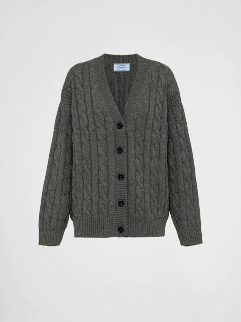 Cashmere cable knit cardigan