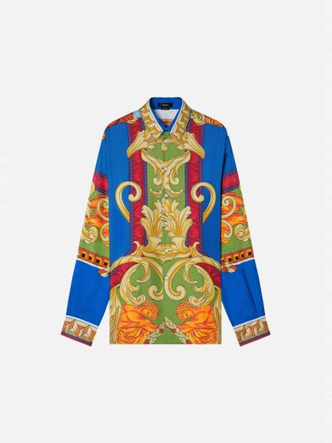 VERSACE Medusa Renaissance Print Silk Shirt
