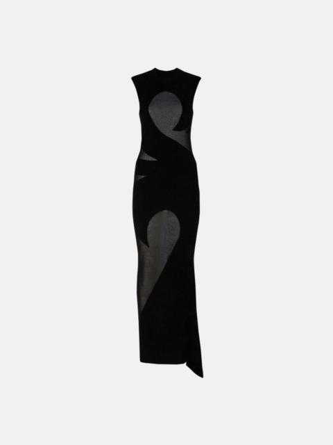 THE ATTICO BLACK LONG DRESS