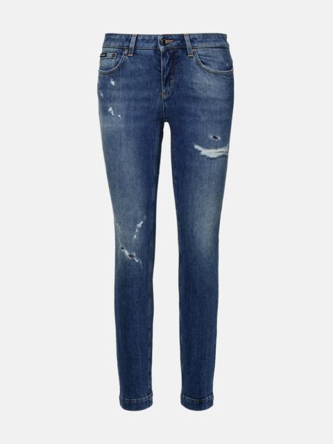 Dolce & Gabbana BLUE COTTON JEANS