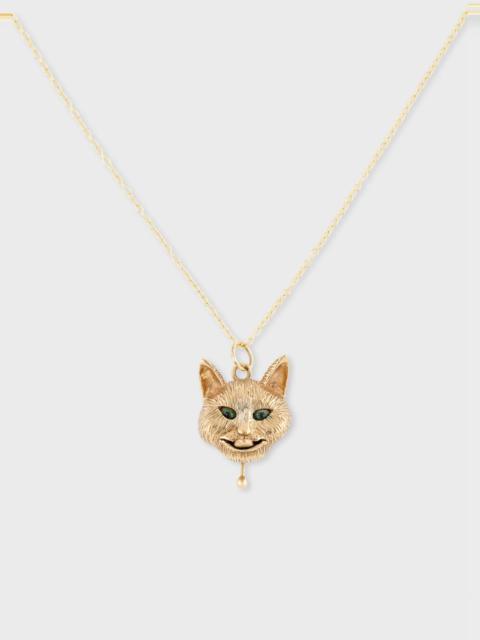 Paul Smith 'Artfully Articulated Cat' Vintage Gold Necklace