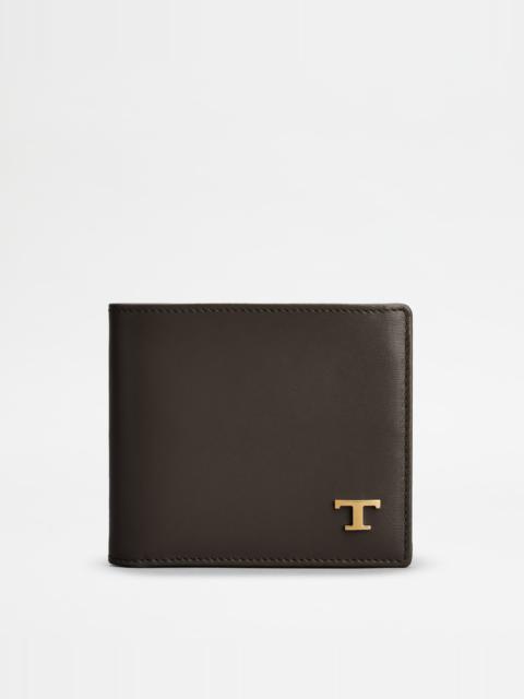 TOD'S WALLET IN LEATHER - BROWN