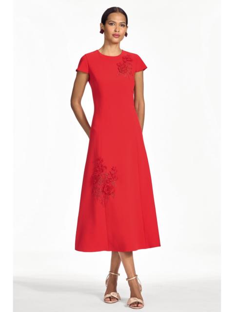 SACHIN & BABI REMI DRESS - CARDINAL