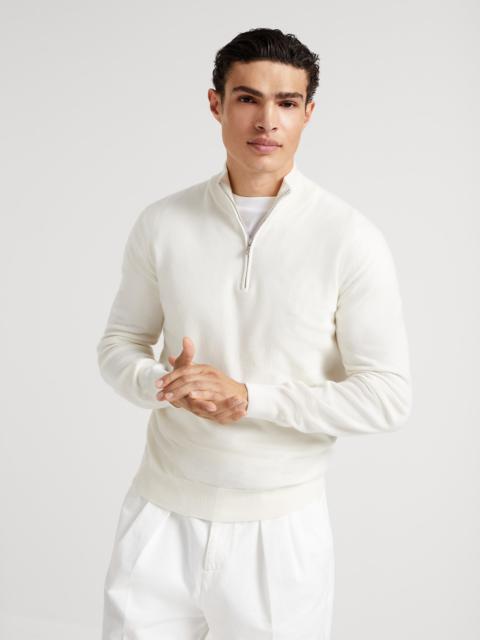 Brunello Cucinelli Cashmere turtleneck sweater with zipper