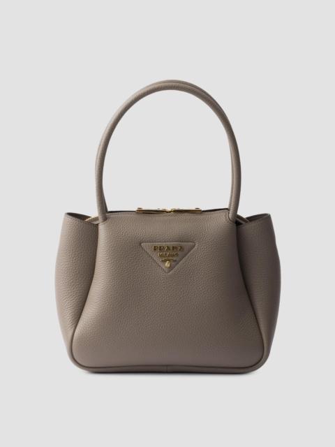 Prada Women's Small Leather Top Handle Bag - Grey