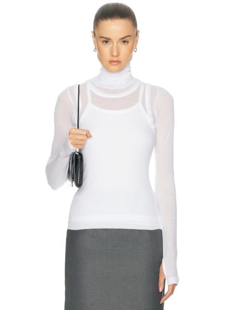 Helmut Lang Layer Long Sleeve Neck Sheer