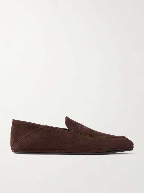 John Lobb Kingston II Collapsible-Heel Suede Loafers