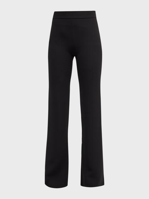 GIORGIO ARMANI Black Cady Straight-Leg Pants