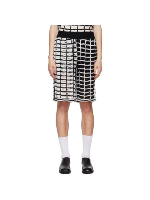 RTA Black & White Elisa Shorts