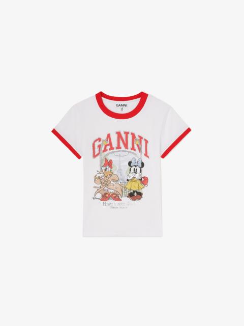 GANNI BABY FIT T-SHIRT WITH MINNIE MOUSE & DAISY DUCK