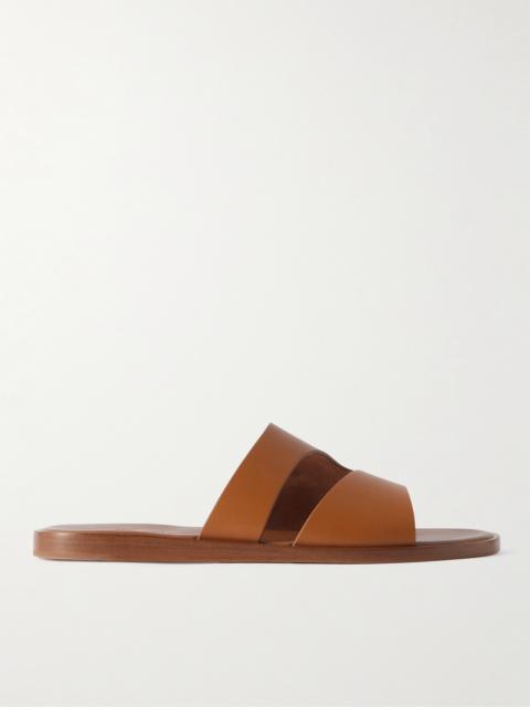 Loro Piana Pilat Plain Walk Cutout Leather Sandals