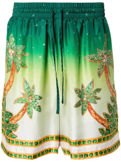CASABLANCA Unisex Silk Shorts With Drawstring
