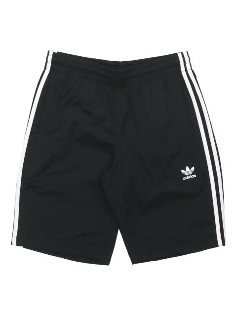 adidas adidas originals 3-stripes Swim Stripe Casual Sports Shorts Black CW1305